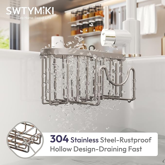 SWTYMIKI Sponge Holder for Kitchen Sink