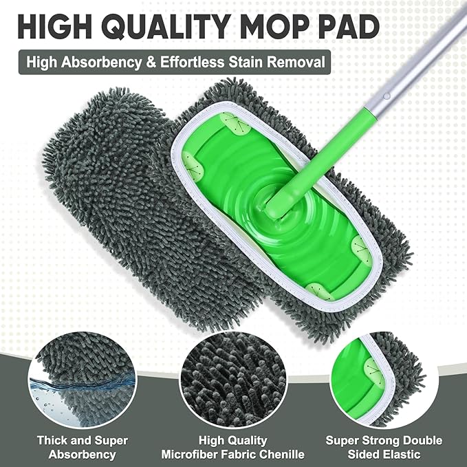 6-Pack Reusable Microfiber Mop Pads Compatible