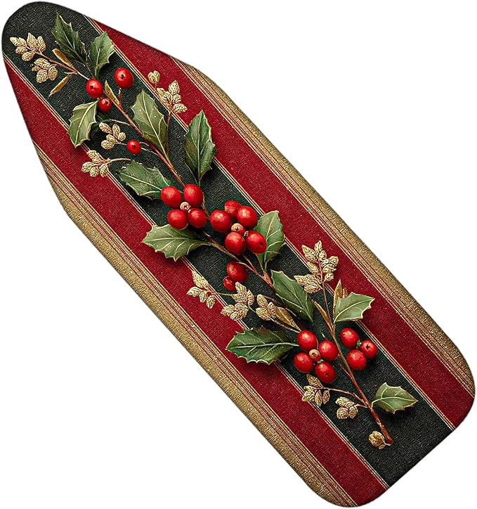 Nuxovilar Ironing Board Covers Winter Holly Berries Pattern Polyester 15x54
