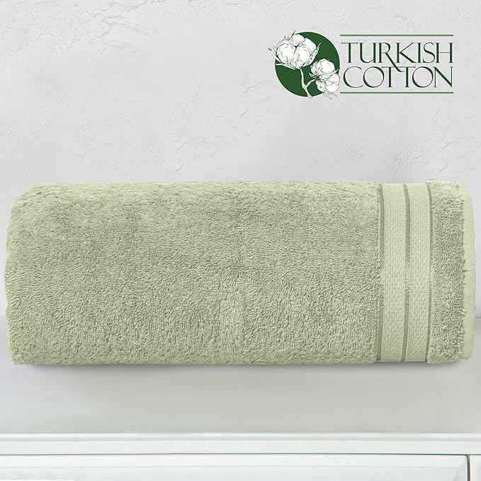 Elegant Comfort Three Line Popcorn Extra Large Luxury Bath Towel