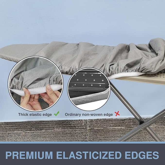 Ironing Board Cover and Pad, Standard Size 15x54, Thick Padding, Elastic Edge