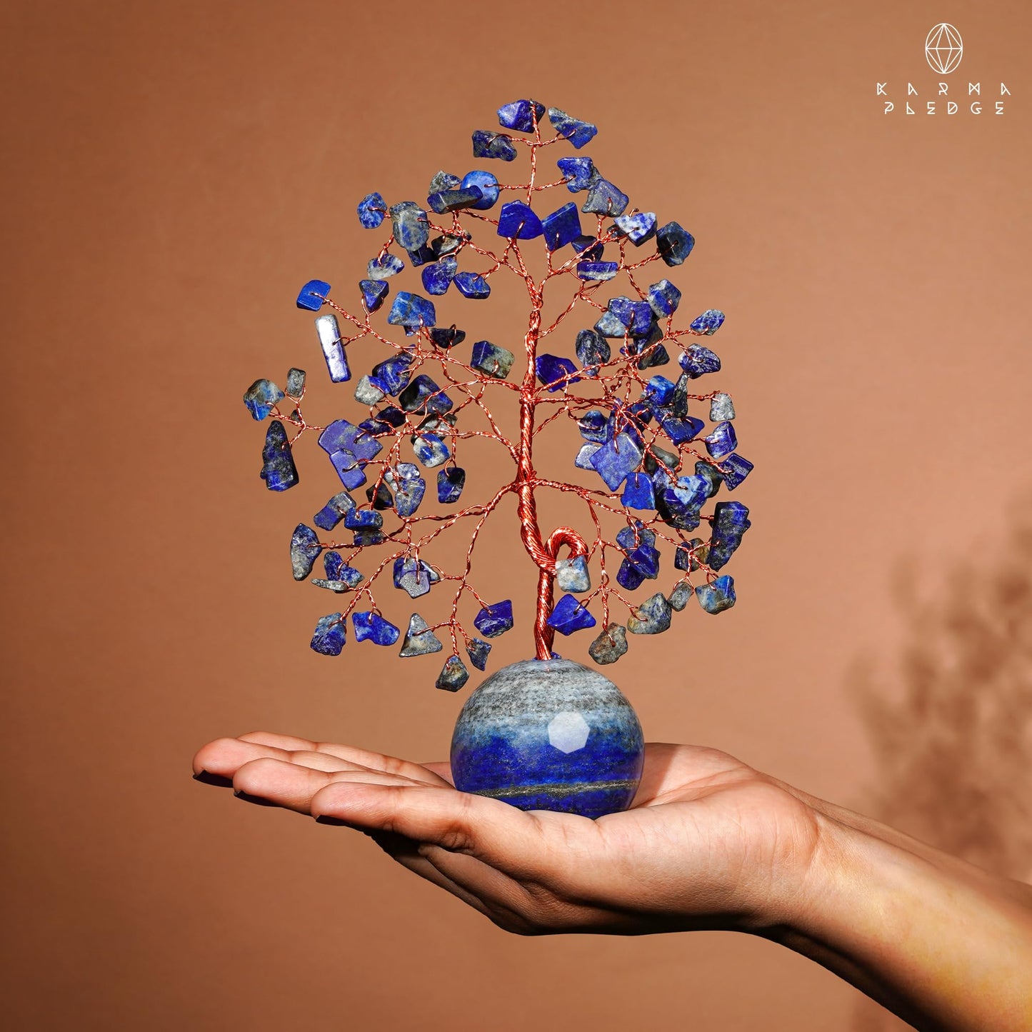 Crystal Tree of Life Home and Office Decor Gifts for Women, Lapis Lazuli Chakra Healing Stones Feng Shui Bonsai Tree for Positive Energy, Money, Good Luck, Christmas Decor, Birthday Gifts for Mom