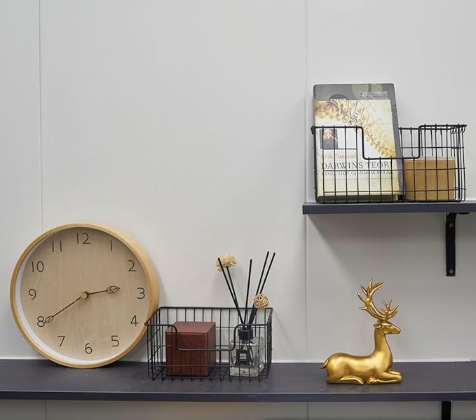 Wire Storage Basket 2 Packs, Wall Mounted Kitchen Bathroom, Hanging Cabinet