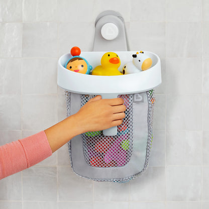 Munchkin Super Scoop Baby Bath Toy Storage Basket & Net | Removable Wall Hanging Bath Tidy | Baby Bath Caddy & Bath Organiser Rack | Shower Bath Toy Holder | Bathroom Toy Net with Suction Cup & Handle