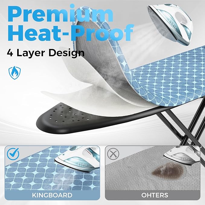 KINGBOARD Ironing Board, Compact Iron Board