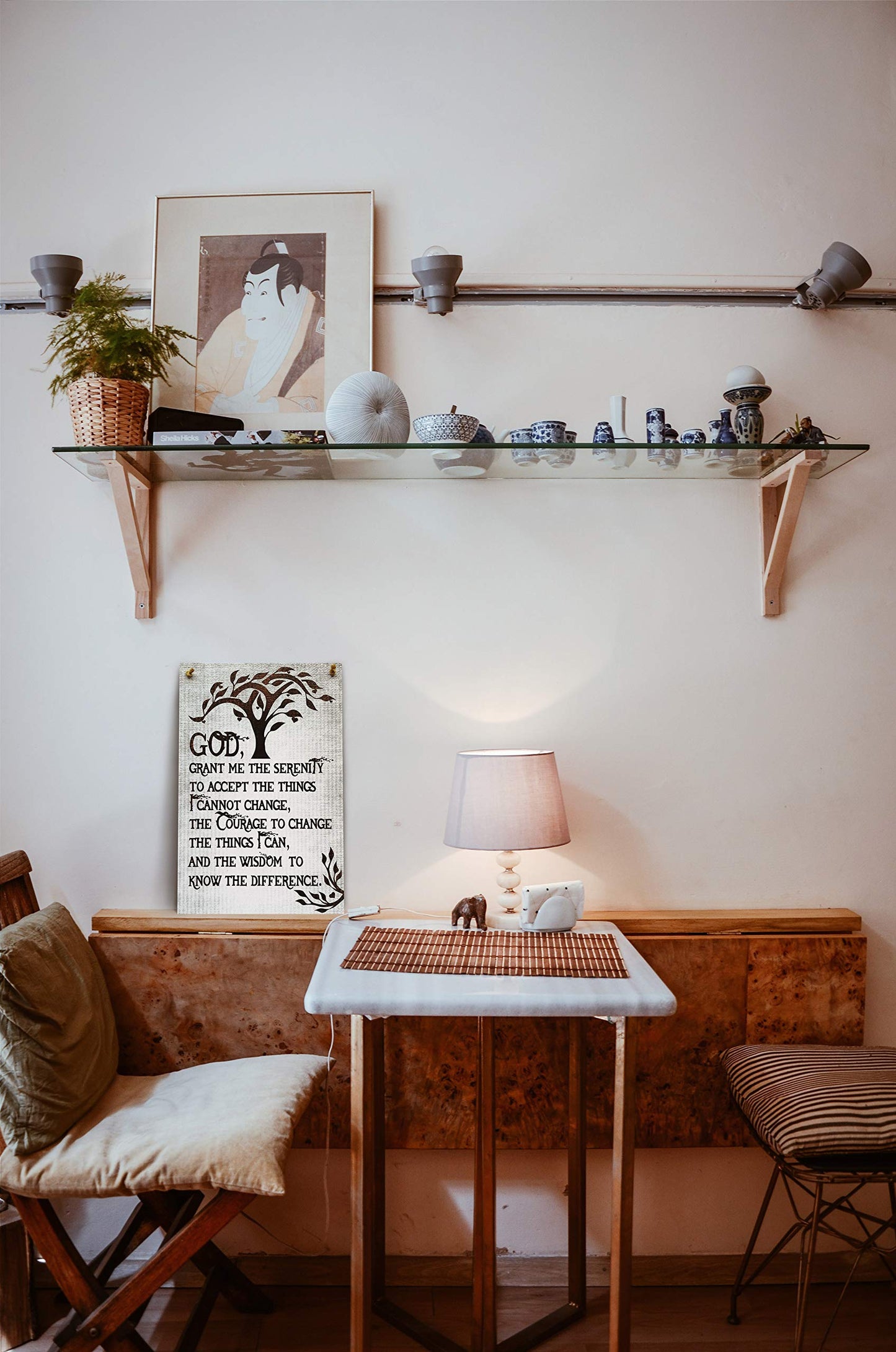 CARISPIBET God grant me serenity, courage, wisdom | religious home decor signs, faith and belief, wall ornament, signs 8" x 12"