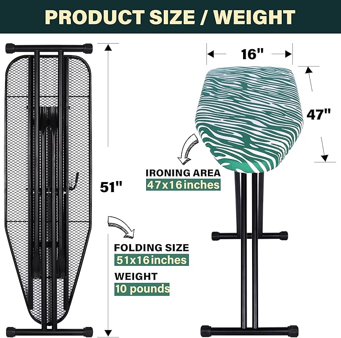 caius Ironing Board Full Size, Iron Board