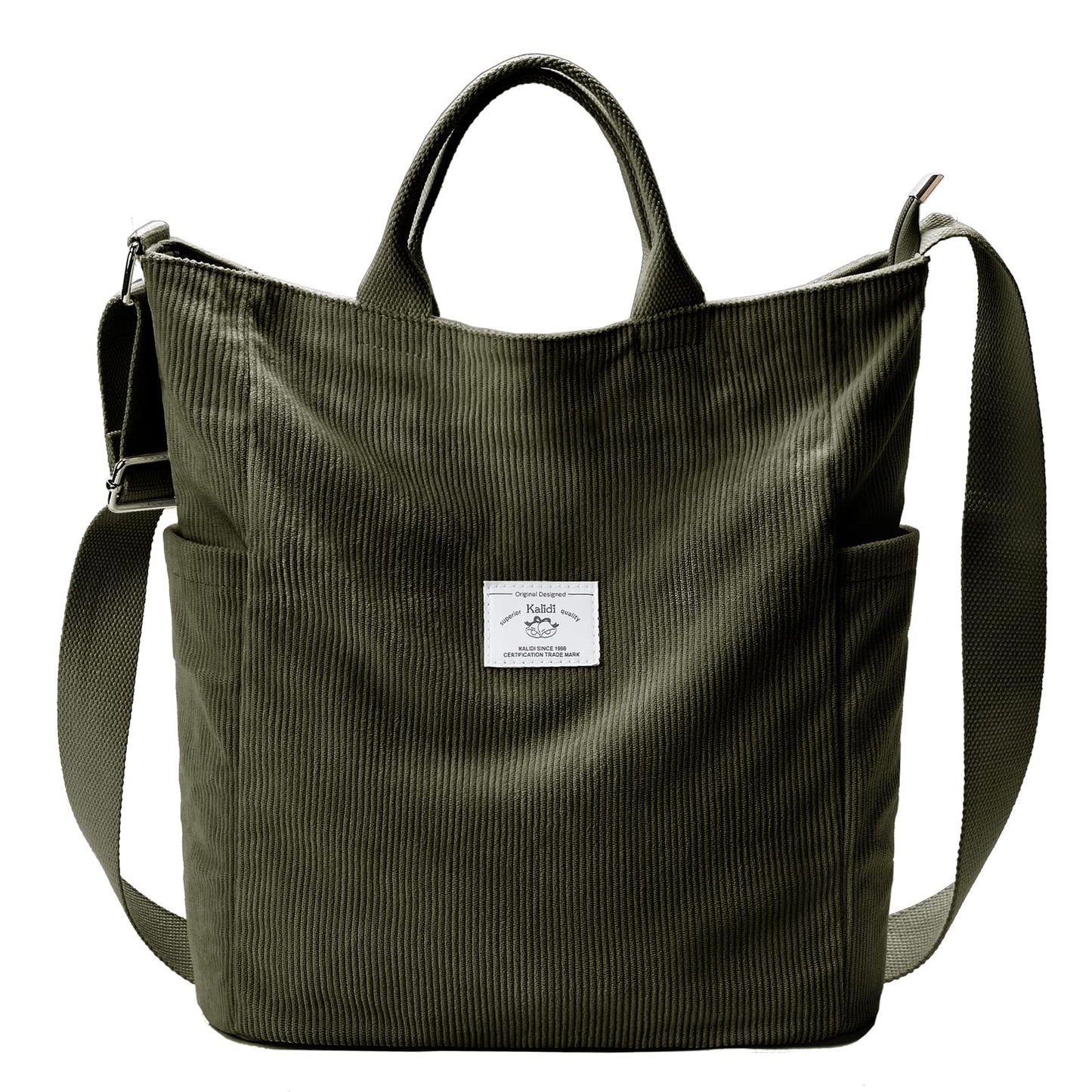 KALIDI Corduroy Hobo Bag Totes Bag Handbag Crossbody Bag Large Capacity Shoulder Bags with Zipper for Women Ladies Girls School,College,Shopping,Work