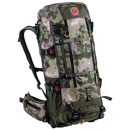 TKLoop Hunting Pack for Men – 40L Expandable Tactical Frame Backpack, Meat Hauler, Rifle Holder, Shotgun Rest, Water Resistant, Camouflage