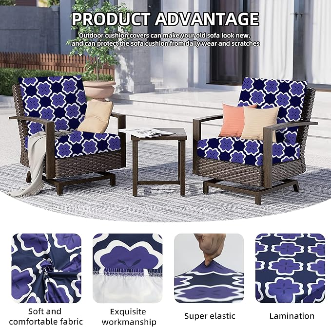 Outdoor Cushion Covers Set, Replacement