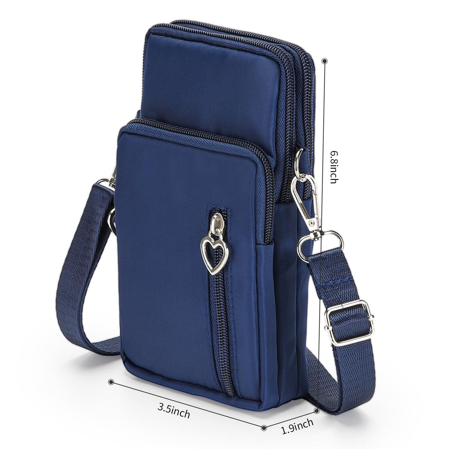 Women Cell Phone Purse Wristband Sport Armband Wallet Travel Crossbody Cell Phone Purse for Galaxy S10 Plus S9 Plus A50 A7 J7,OnePlus 6T,HTC U12 (Blue)