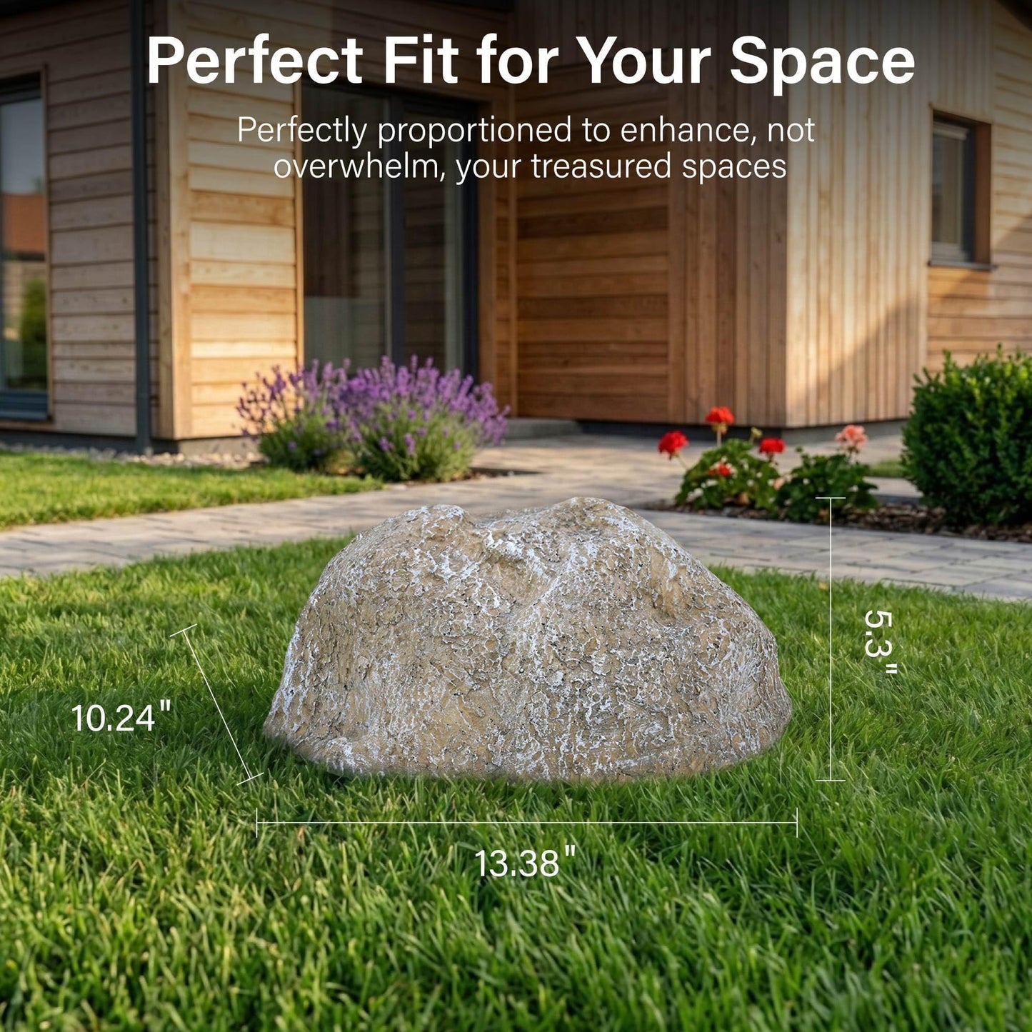 NUPICK Small Fake Rock Cover, Gray Artificial Landscape Rocks for Sprinkler Valves, 13"x10"x5" Lightweight & Durable Outdoor Decorative Stones for Garden, Pipeline, Patio, Poolside & Porch