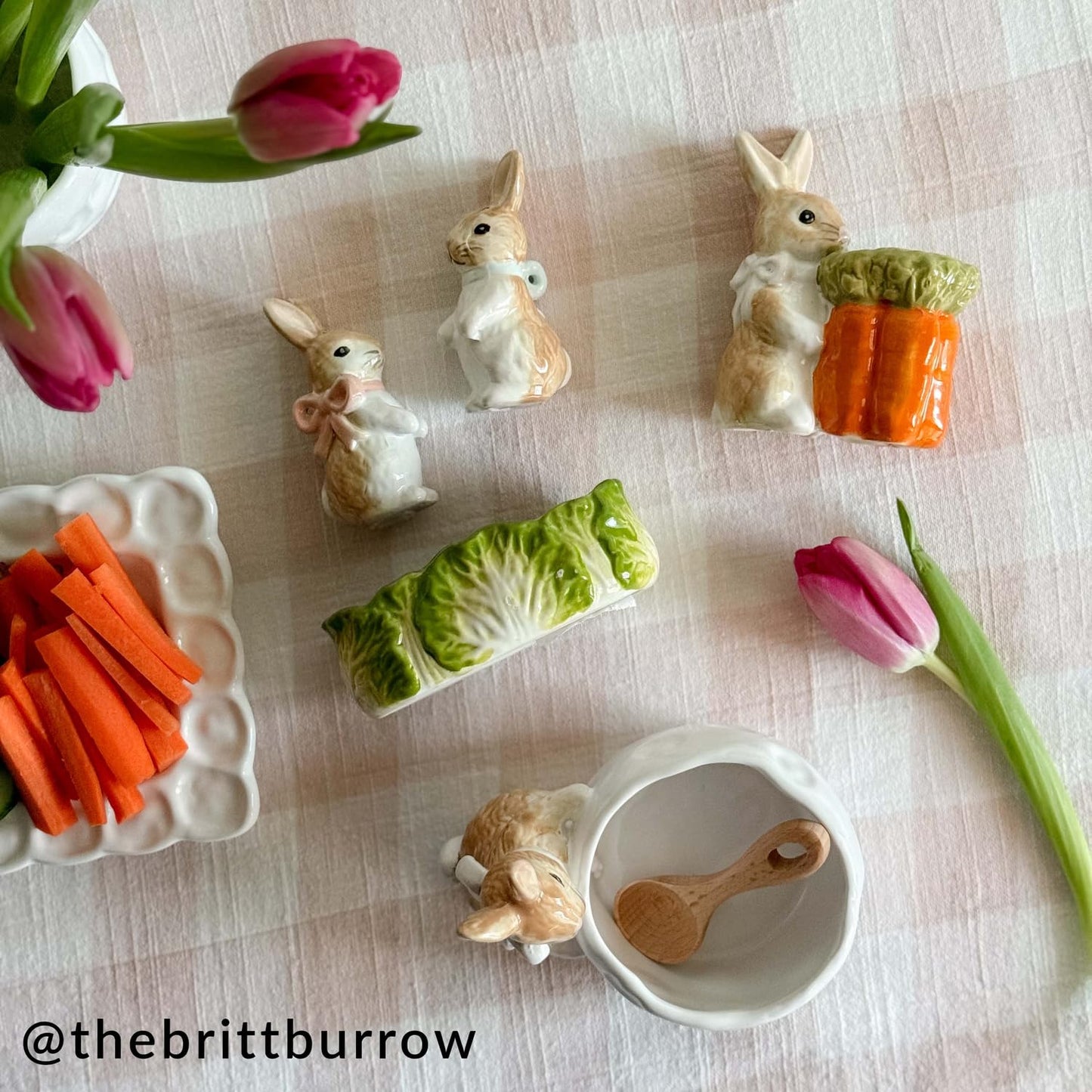 Mud Pie Easter Bunny Salt And Pepper Set