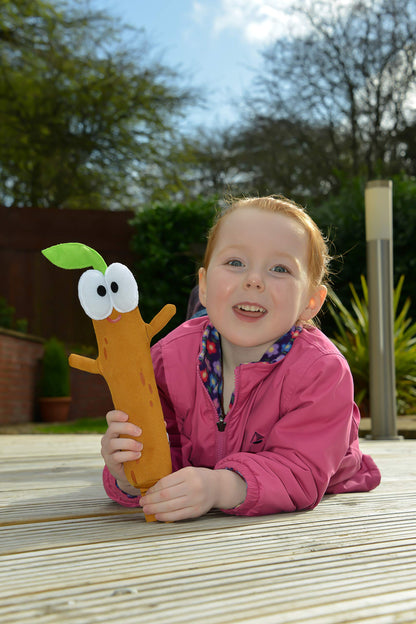 Hey Duggee Singing Sticky Stick Stick Soft Toy, Brown