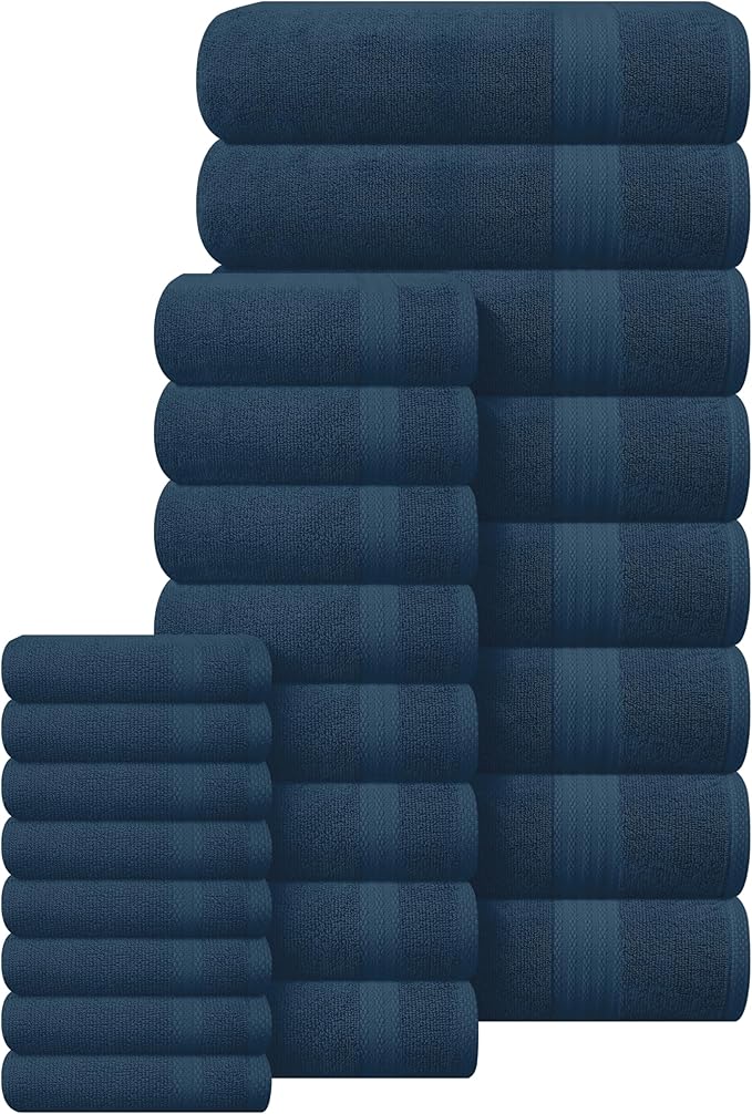 GLAMBURG Ultra Soft 24-Piece Towel Set