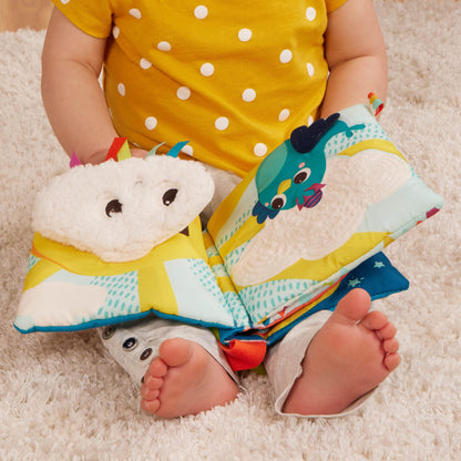 B. toys- B. baby – Interactive Soft Baby Book – Rainbow Sunshine- Baby Developmental toy- Cloth Book for Babies – Sensory Features – 6 Months +