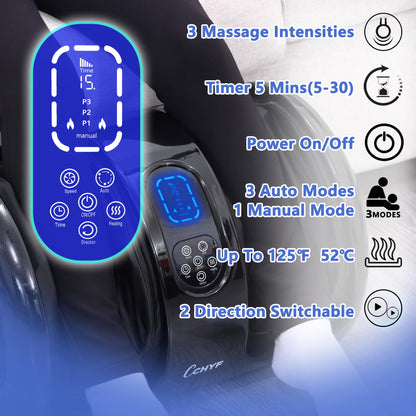 CCHYF Foot Massager with Heat,Shiatsu Foot Massager for Plantar Fasciitis,Pain Relief and Heat Therapy,Massage Leg/Calf/Ankle with Deep Kneading,Gift for Family and Friends(Black)