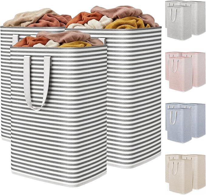 Lifewit 3 Pack Laundry Hamper Large Collapsible Laundry Baskets, Freestanding
