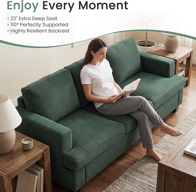 YOUDENOVA 2 Piece Set Comfy Sofa Couch, Loveseat Sofa * 2