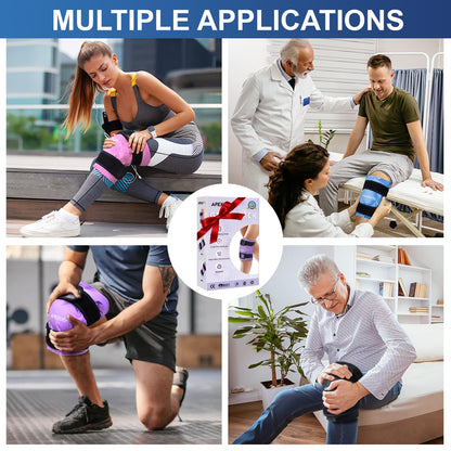 APEXUP Ice Pack for Knee Pain Relief, Large Reusable Wrap After Surgery, Flexible Gel Cold Pack for Injuries, Pain Relief for Back, Shoulder, Elbow, Ankle and Leg (Blue, L, 1PK)