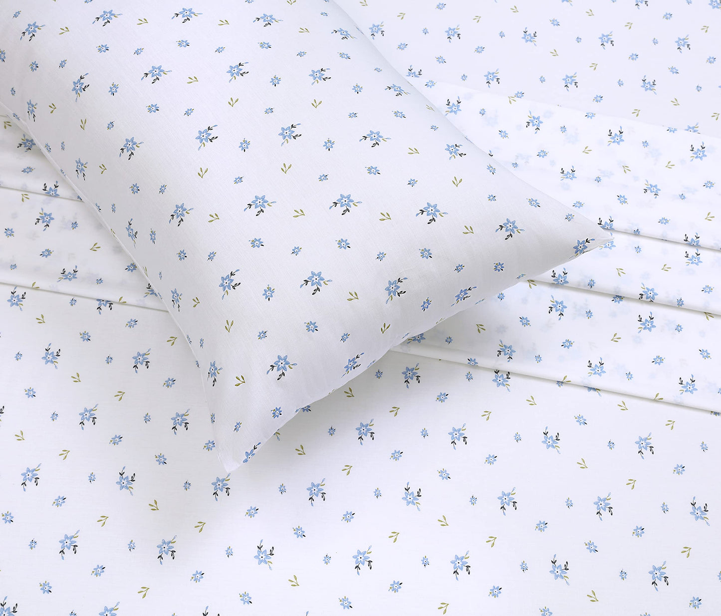 RUVANTI 100% Cotton Percale Sheets Full Size, Phulkari