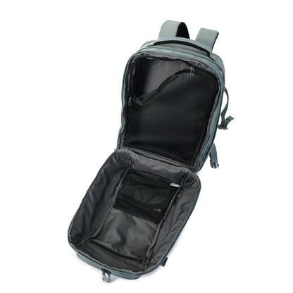 Hedgren | TRIP Travel Backpack – Expandable, Water-Repellent RPET with RFID Blocking, Laptop & Clothing Compartments, Rain Cover & Smart Sleeve for Carry-On | 28.5 L (Grey-Green)