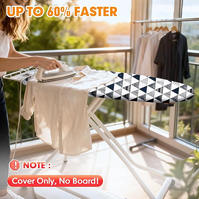 Ironing Board Cover and Pad, 18x49 Extra Wide Thick Iron Padding, Scorch &