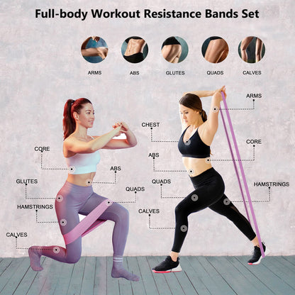 STANDROCK Fabric Resistance Bands for Working Out, 3 and 4 Levels Booty Bands Long Resistance Bands for Women and Men | Elastic Bands for Exercise Bands Resistance Workout Bands Resistance