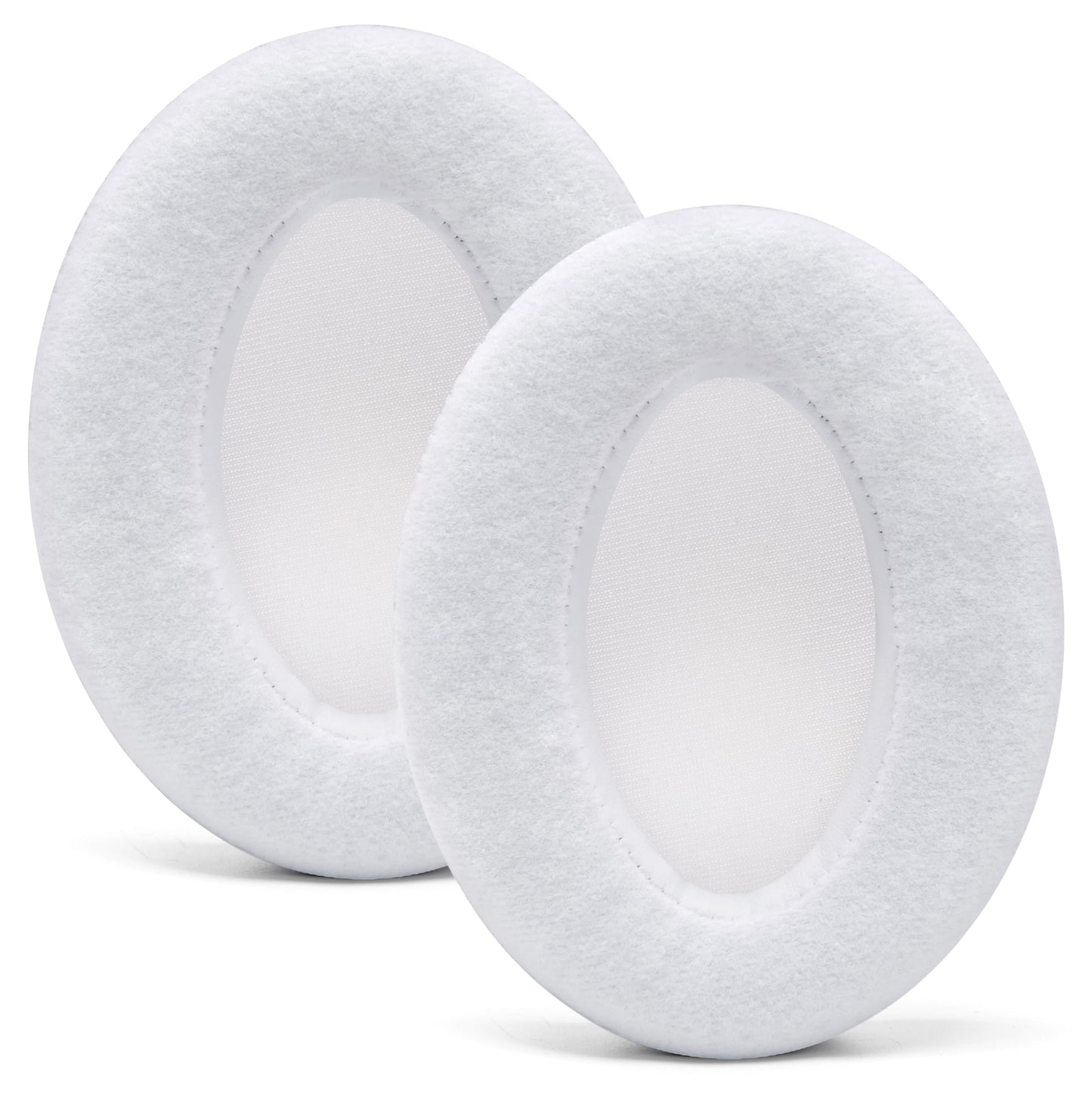 WC PadZ Velour - The Ultimate Upgraded Earpads by Wicked Cushions - Compatible with Audio Technica, HyperX, SteelSeries Arctis & More - Extra Thick - Bigger Opening - Softer Memory Foam | White