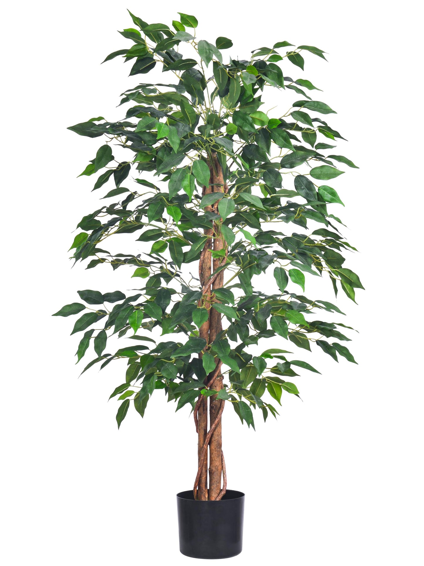 HAIHONG Artificial Ficus Tree 4FT Faux Silk Plants with Sturdy Plastic Nursery Pot,Fake Ficus Trees for Home Office Farmhouse Indoor Outdoor Decor Perfect Housewarming Gift (4FT-1Pack)