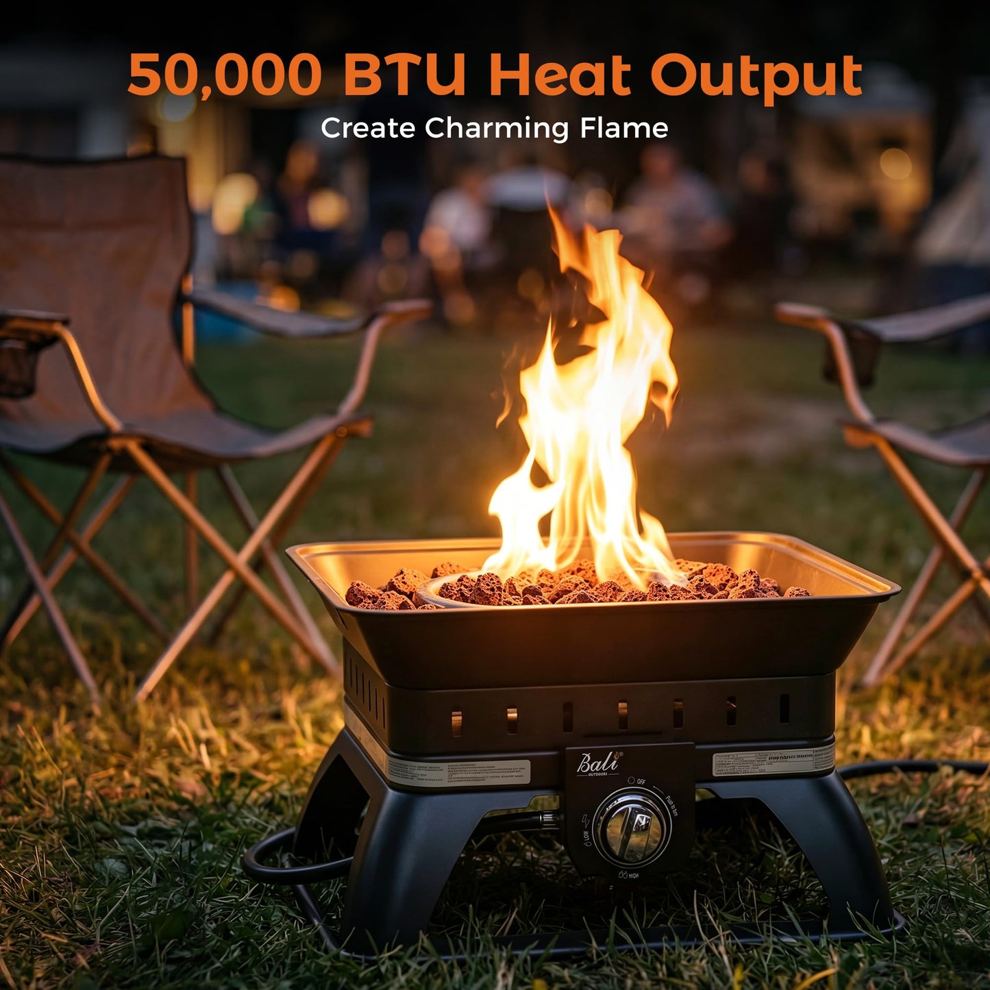 BALI OUTDOORS Propane Fire Pit Perfect for Camping Outdoor Fire Pit for Portable Firepits for Outside Outdoor Patio