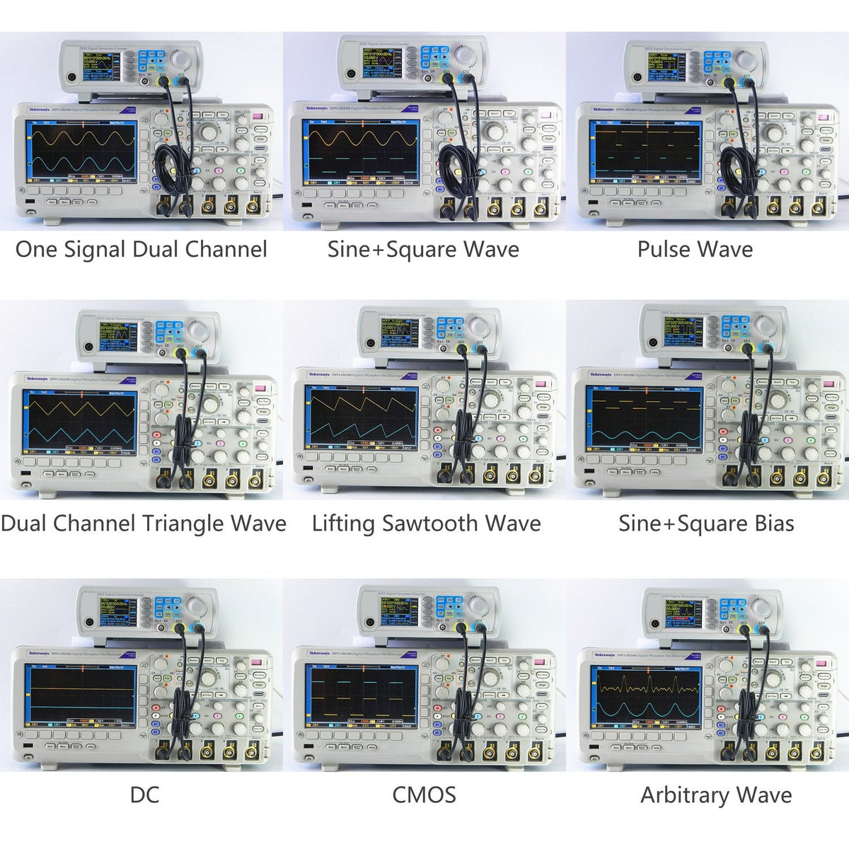 Koolertron Upgraded 15MHz DDS Signal Generator Counter,High Precision Dual-Channel Arbitrary Waveform Function Generator Frequency Meter 200MSa/s (15MHz)