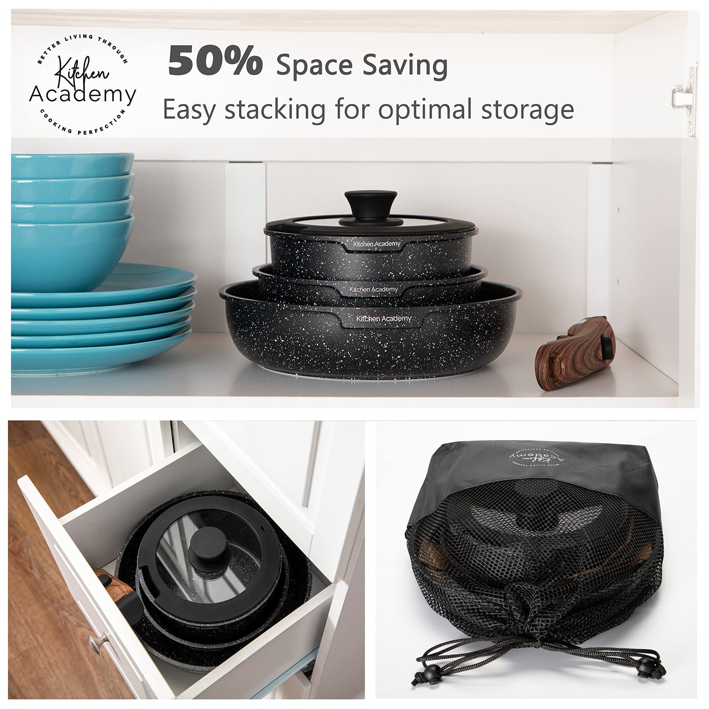 Enamel Cast Iron Cookware Set 7 Pieces & 10 Pieces RV/Camping Cookware Sets