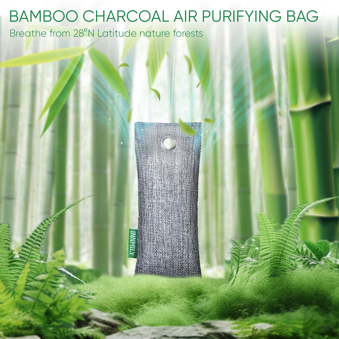 Innmily Bamboo Charcoal Air Purifying Bags, 6 Pack Natural Shoe Odor Eliminator, Sneaker Deodorizer and Moisture Absorbers for Clean Footwear, Shoe Odor Remover