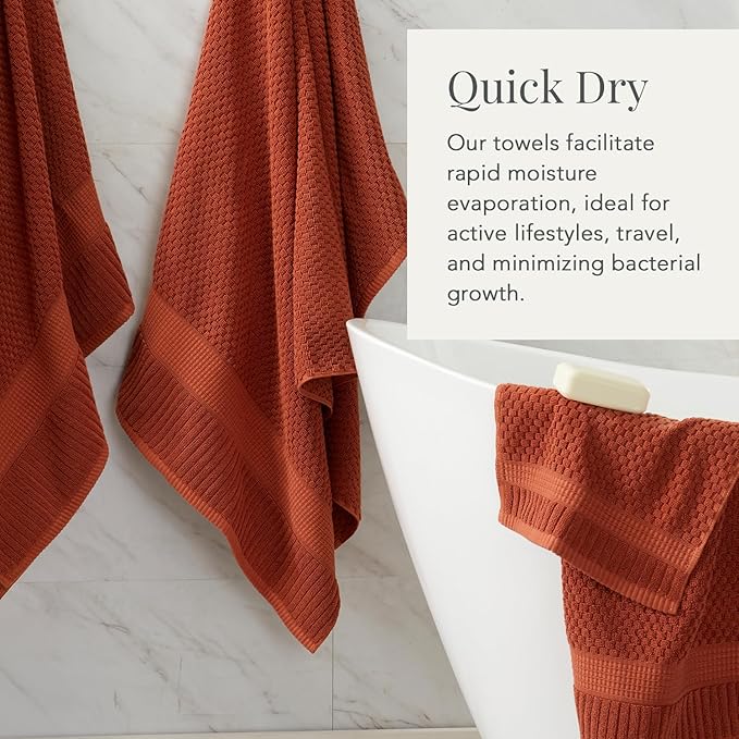 NY Loft 100% Cotton Towel Set 6 Piece Towel Set | Super Soft & Absorbent