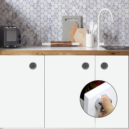 Philbinden 3 Pieces Kitchen Towel Hooks Round Adhesive Dish Towel Hook Premium Chrome Finish & Easy Installation Wall Mount Hand Towel Hook Ideal as Bathroom, Shower or Outdoor Towel Holders