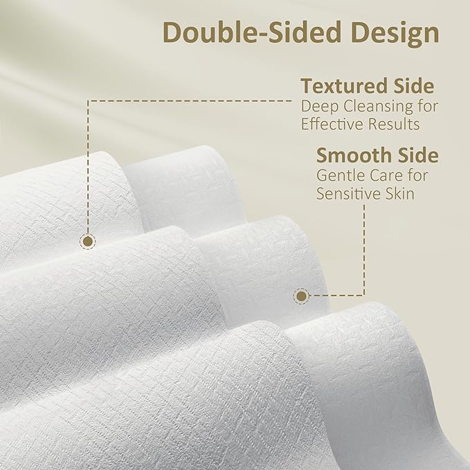 Ourmed Life Face Towels, Disposable Biodegradable Facial Towels