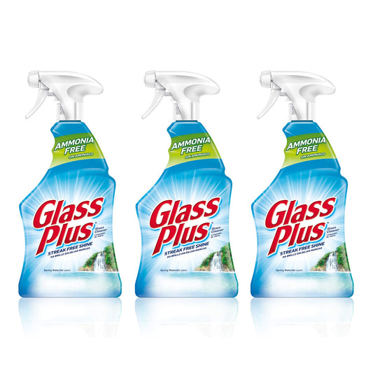 Glass Plus Glass Cleaner, 32 fl oz Bottle, Multi-Surface Glass Cleaner (Pack of 3)