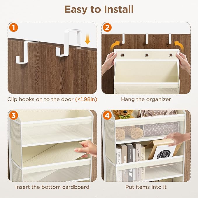 Over The Door Organizer, 8 Shelf Door Hanging Organizers
