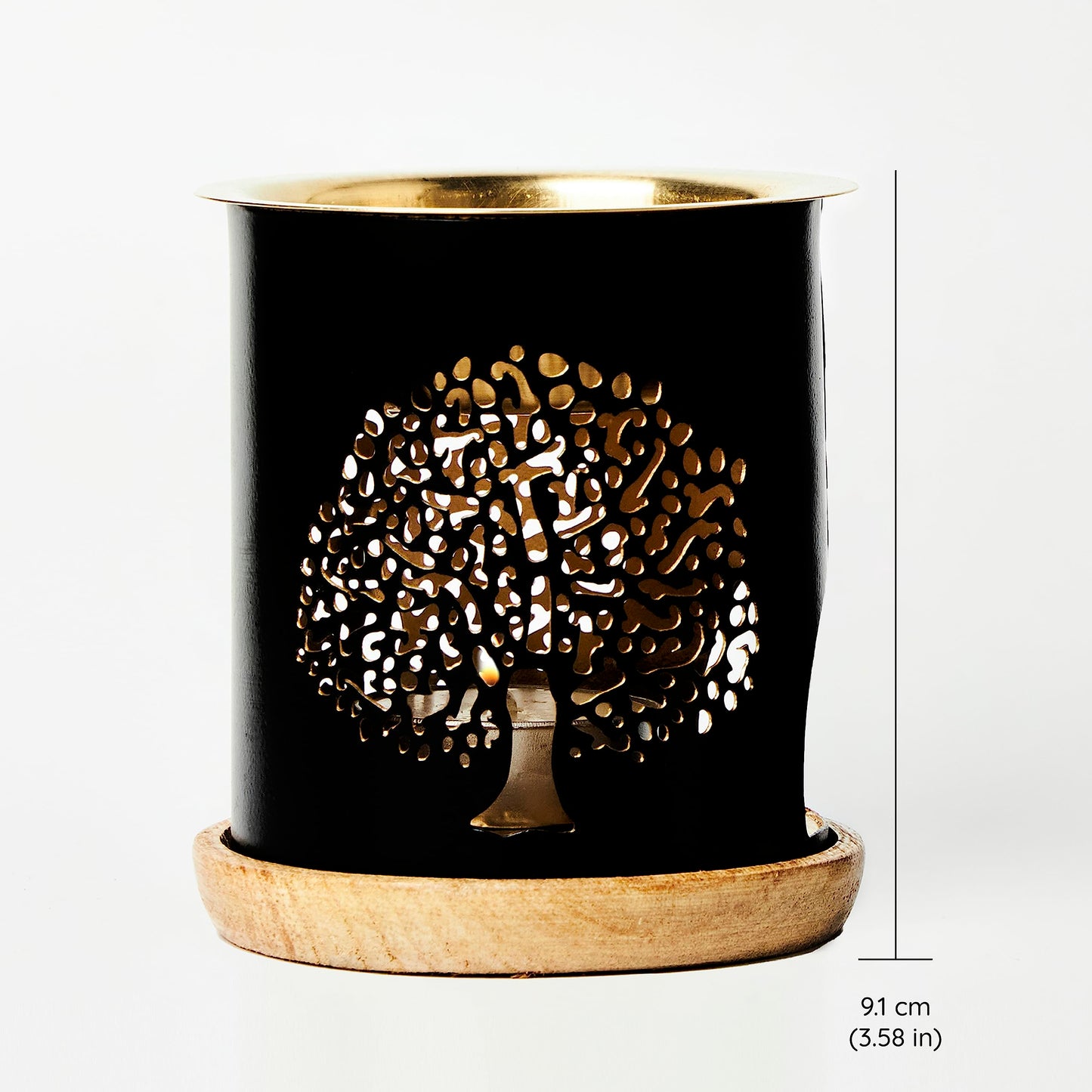 Aromafume Tree of Life Essential Oil Burner | Oil Diffuser with Candle | Brass Burner with 10ml Essential Oil