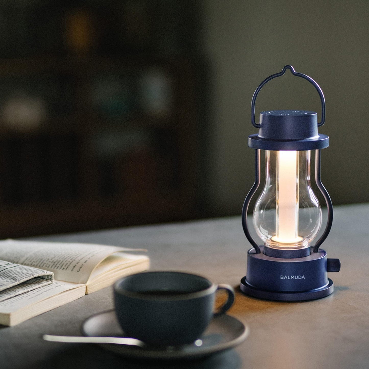 BALMUDA Combo Pack: The Toaster Pro Black & The Lantern Navy | Steam Oven Toaster & Rechargeable LED Lantern