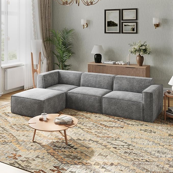 Novilla 109" Modular Sectional Sofa, No Assembly Cloud Sectional Couch