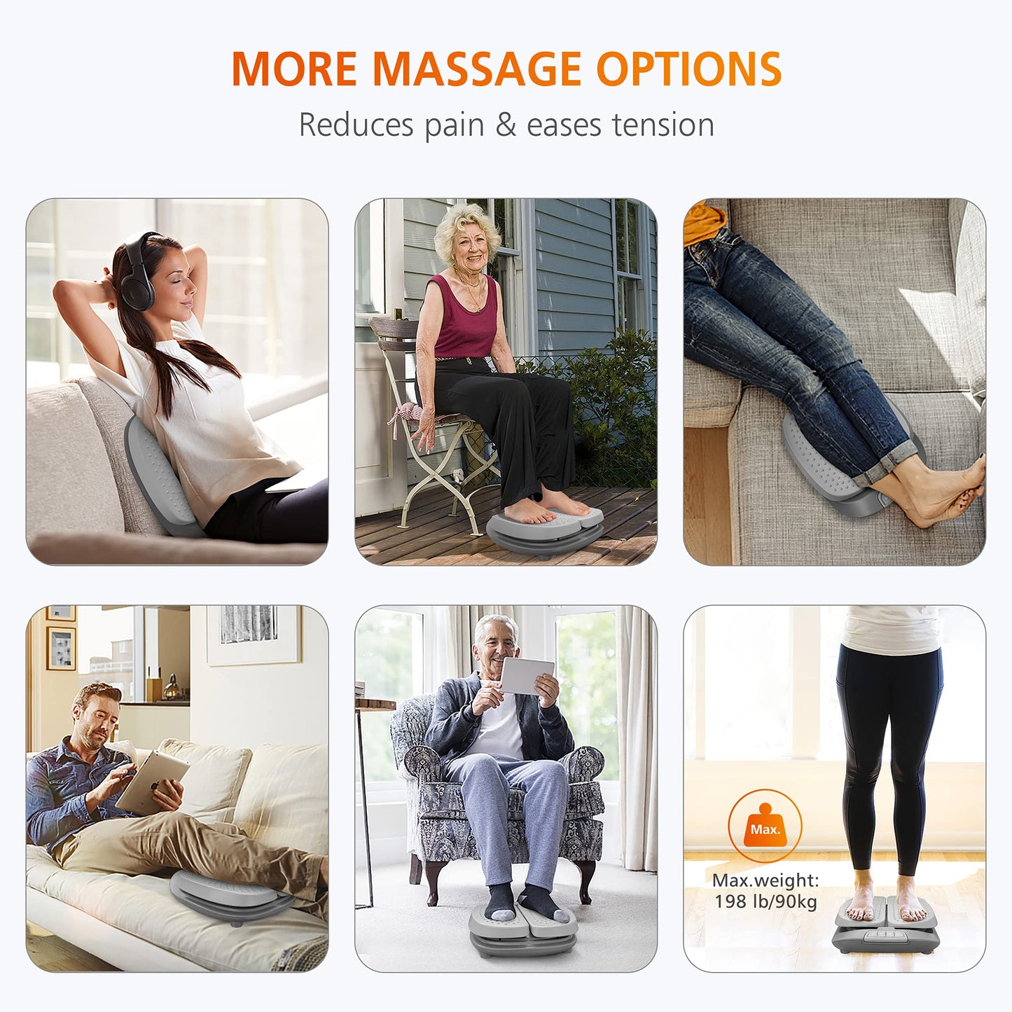 Snailax Vibration Foot Massager with Heat,Remote Control,Adjustable Vibration Speed Electric Massager Machine for Circulation,Plantar Fasciitis, Pain