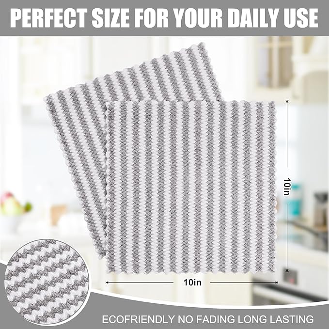Homaxy 24 Pack Kitchen Dish Cloths, Ultra Soft and Absorbent Dish Towels