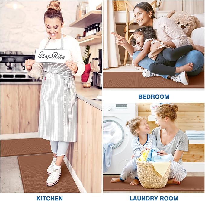 StepRite Kitchen Mats, Cushioned Anti Fatigue Kitchen Mats