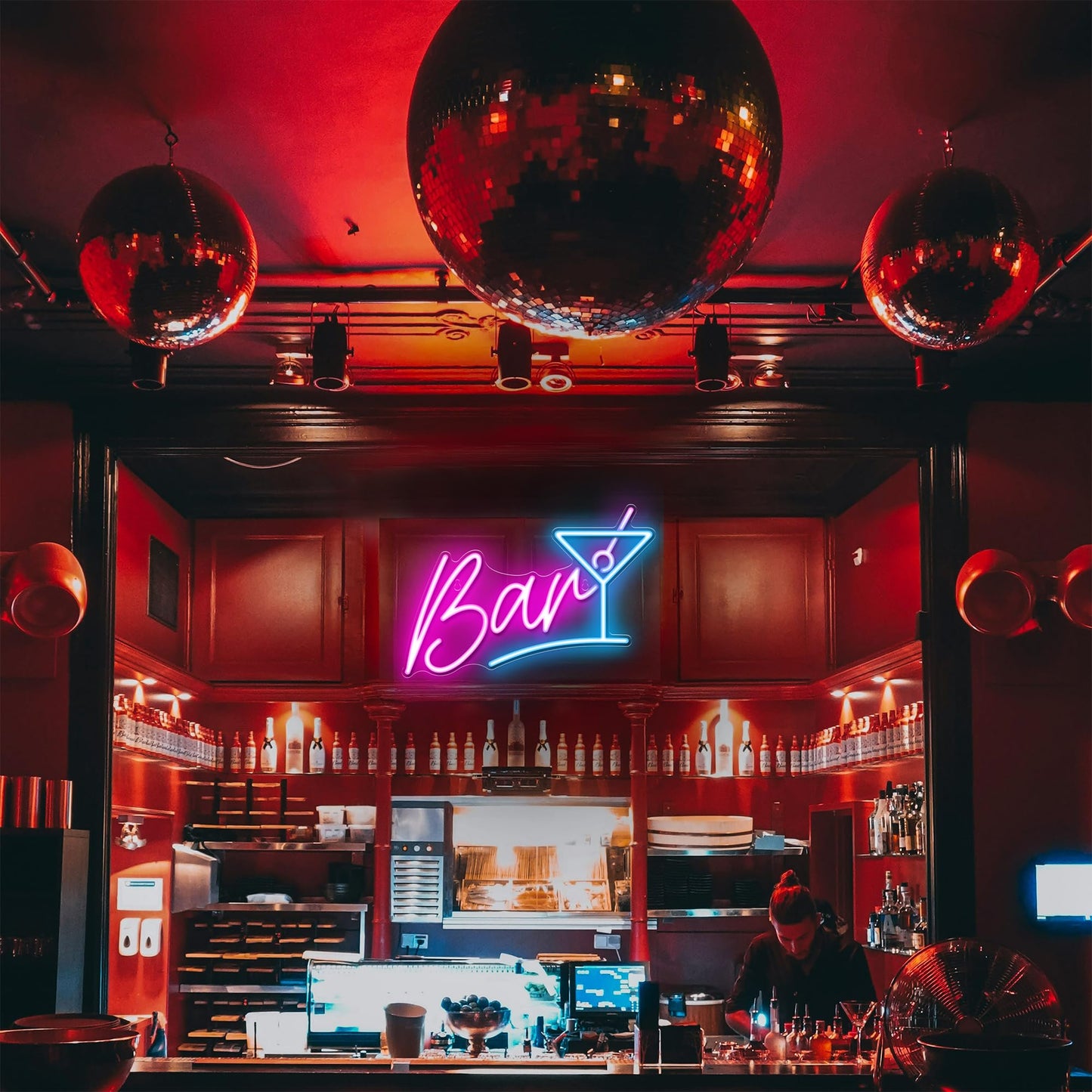 Kavaas Bar Neon Sign for Home Bar, LED Bar Sign for Man Cave Pub Cocktails Party - Best Gifts for Husband, Father, Birthday, Christmas