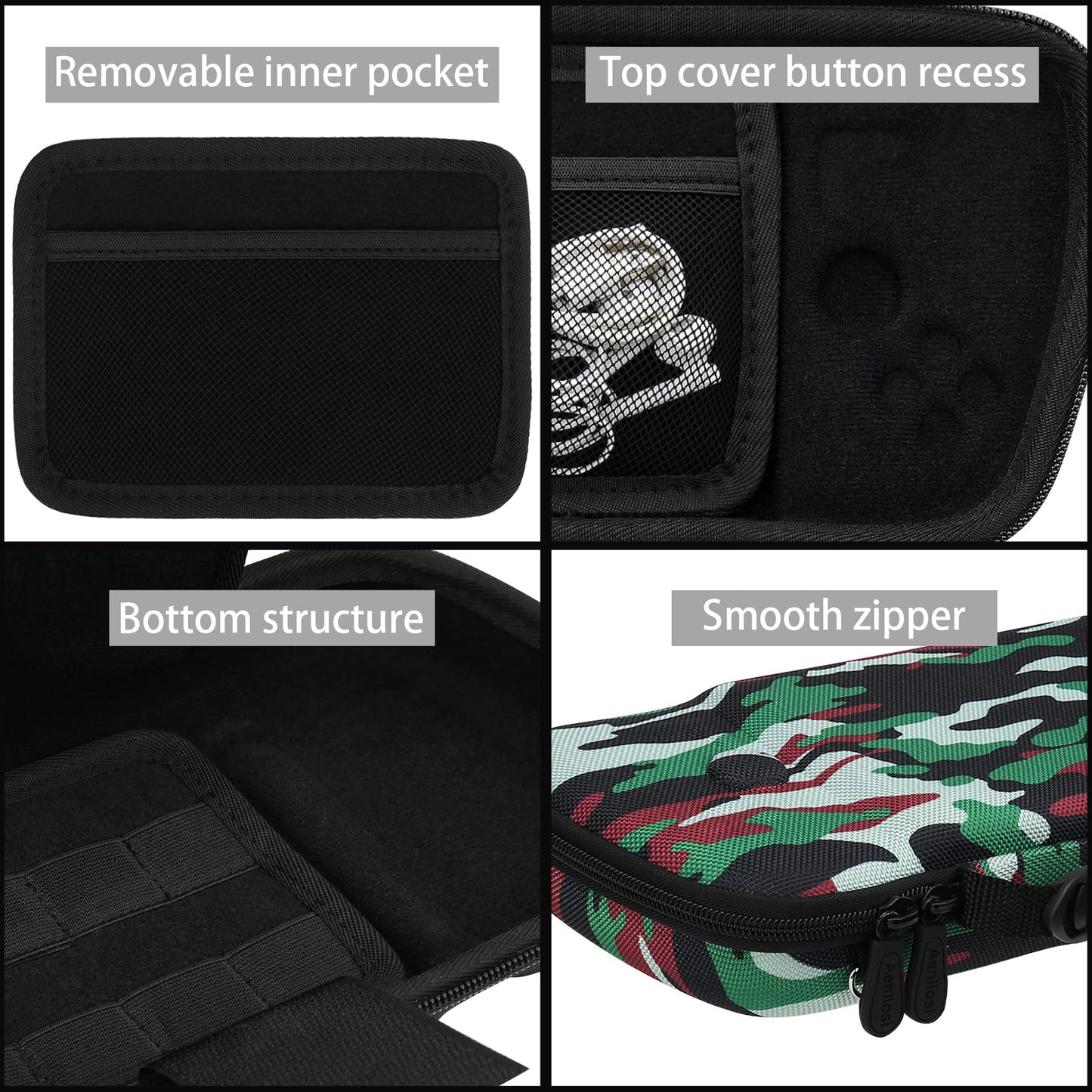 Aenllosi Hard Travel Case for Hori Nintendo Switch Split Pad Pro Handheld Controller-Camouflage(Only Case)