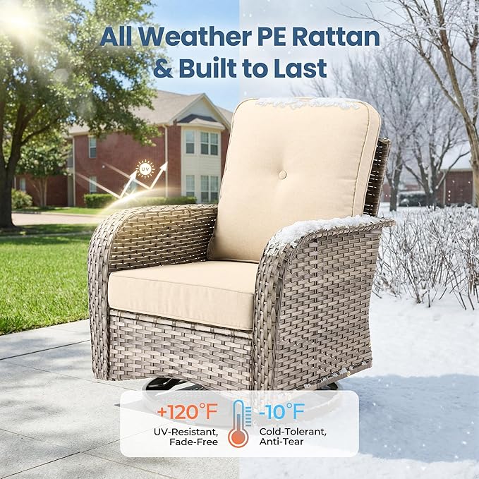 Weaxty 8 Pieces Outdoor Patio Furniture Sets