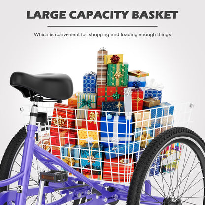 ABORON Adults Tricycle, 3 Wheels Bike for Adult, Tricycle for Adults, Double-Wall Wheel Rims, for Women Men Exercise Outdoor Sports