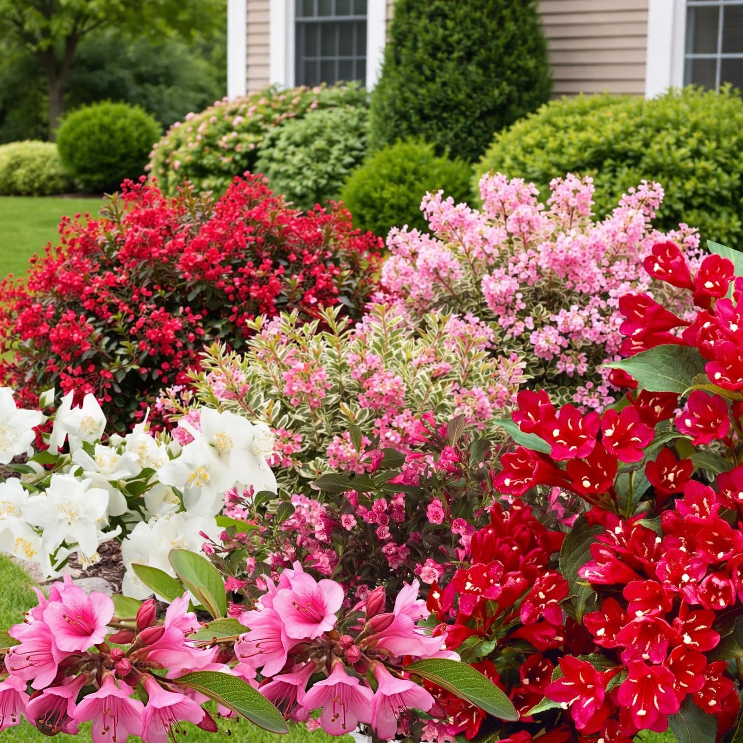 Random Weigela Live Plant, Spring Blooming Shrub in 4” Pot, Hardy Perennial Flowering Bush for Garden Borders, Cold Hardy, Dormant in Winter